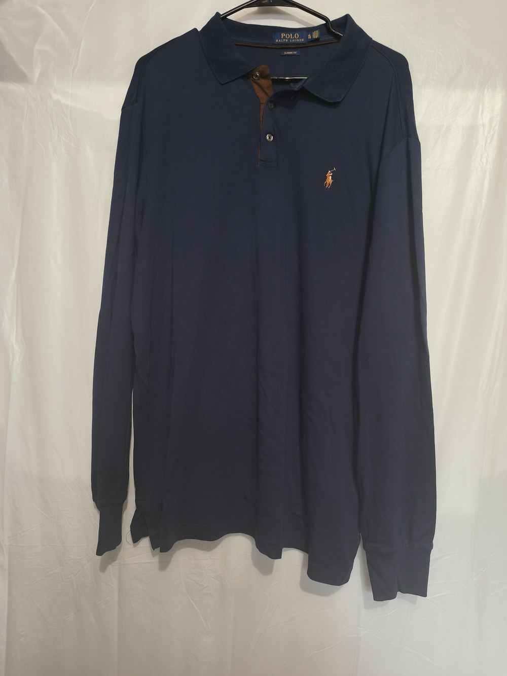 Polo by Ralph Lauren Long Sleeve Navy Cotton Polo Shirt